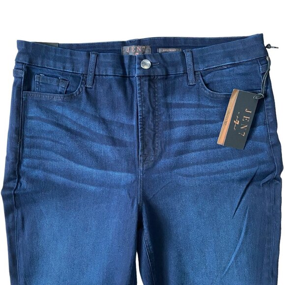 Jen7 by 7 for all mankind women's 16 dark blue ankle skinny stretch jeans - Picture 3 of 13